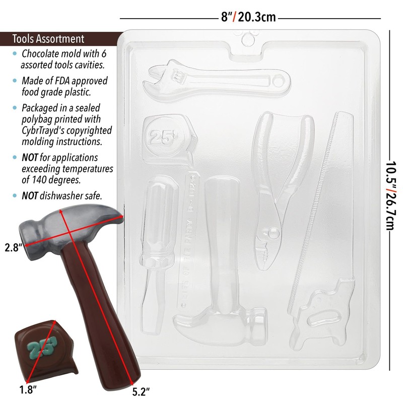 Cybrtrayd Life of the Party Tools Hammer Saw Pliars Screwdriver