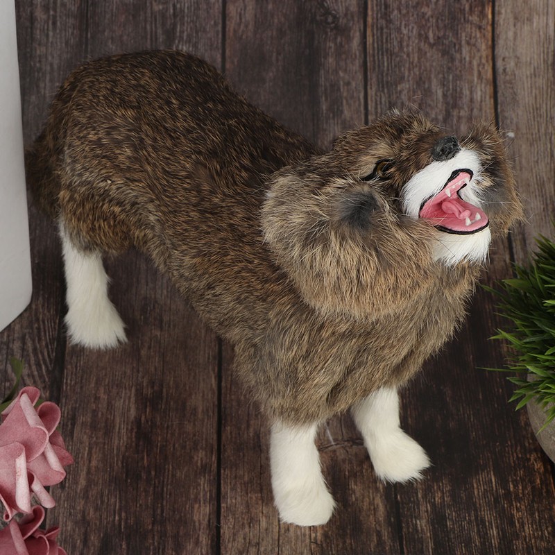 Garden Decoration Simulation Brown Wolf,Brown Wolf Ornaments Handicrafts