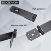 BOODVON Door Lock Hasp Latch, Iron Safety Packlock Clasp Hasp