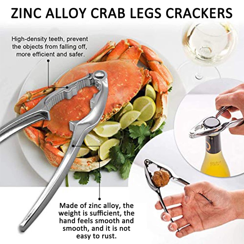 10PC Crab Lobster Crackers Tools, Butter Warmers for Seafood Tools