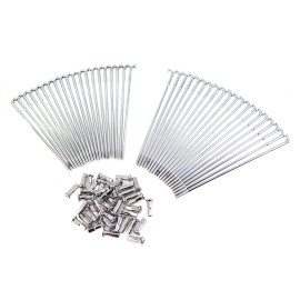 Aftermarket 43052-05A 17" Rear 6-8 Gauge Chrome Spoke Set for Harley Davidson Motorcycles