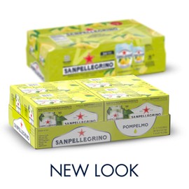 Sanpellegrino Italian Sparkling Drink Pompelmo, Sparkling Grapefruit Beverage, 24 Pack of 11.15 Fl Oz Cans