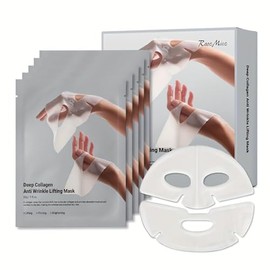 Collagen Face Mask – Deep Anti-Wrinkle Lifting Mask with Bio-Collagen, Hydrating Overnight Sheet Mask for Moisturizing, Firming, and Tightening Skin