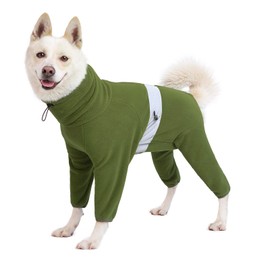 Dog Winter Coats for Medium Large Dogs, Warm Polar Fleece Dog Jacket, Winter Dog Clothes Pullover, Cold Weather Dog Jumpsuit Onesie, Dog Snow Jacket, Dog Apparel Outfit