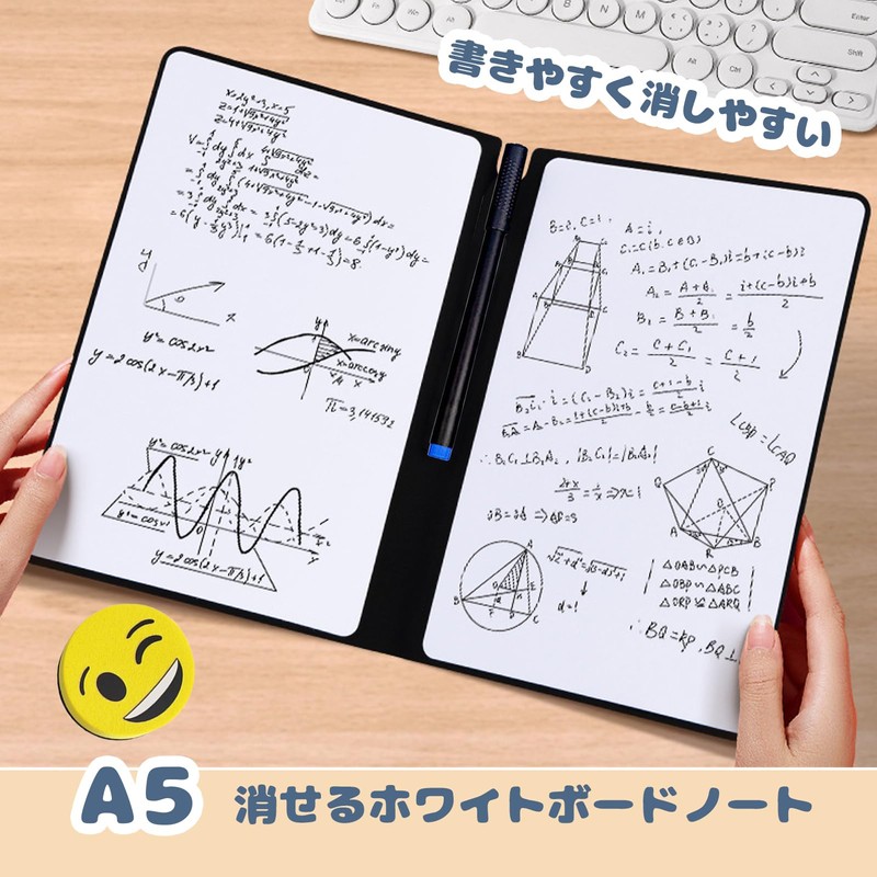 ZiSyouMa Dry Erase Board Notebook, Portable, Meeting Board, Easy to