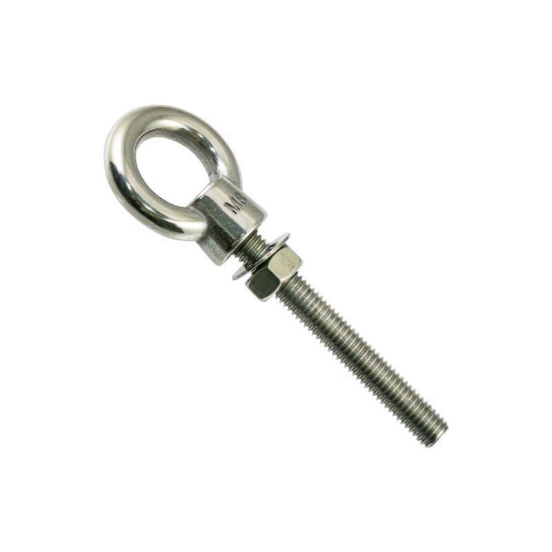 Himejiya LBB-8x60 Stainless Steel Long Eye Bolt, B Type, 0.3