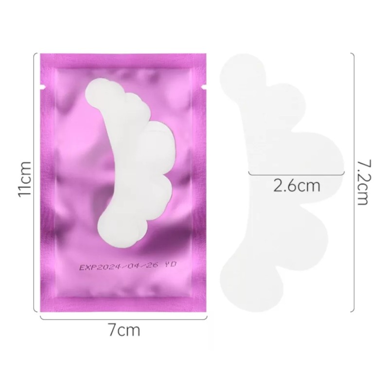 Wingstar 50 Pares Parches Hidrogel Pestañas Flor V Forma A