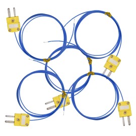 5pcs Pack High Accuracy K Type Mini-Connector Thermocouple Temperature Probe Sensor, 1 Metes Long Measure Range -40°C~250°C (-40°F~482°F)