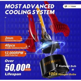 FIRE HAWK 2 PK FIREHAWK LED LIGHTING TE-V49-H7  Brand New