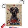Patriotic Black Great Dane Burlap Garden Flag Set with Stand