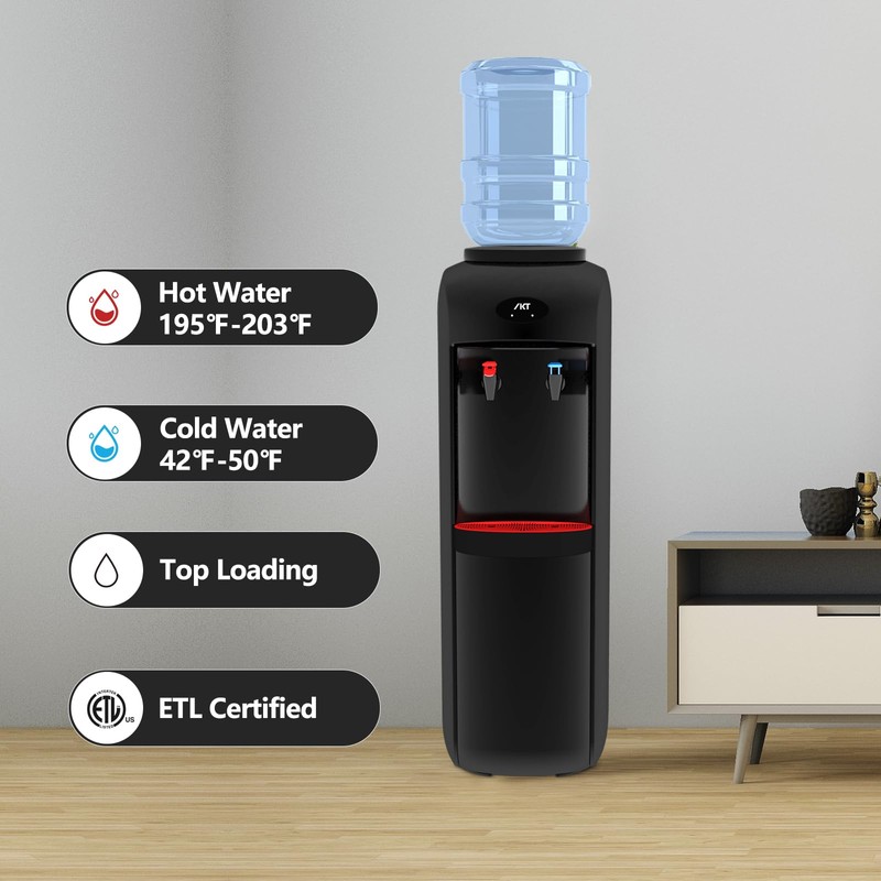 IKT Water Dispenser, Top Loading Water Cooler with Compressor Cooling,