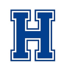 Applicable Pun Varsity Letter H - Vinyl Decal for Outdoor Use on Cars, ATV, Boats, Windows and More - Blue 10 Inches Tall