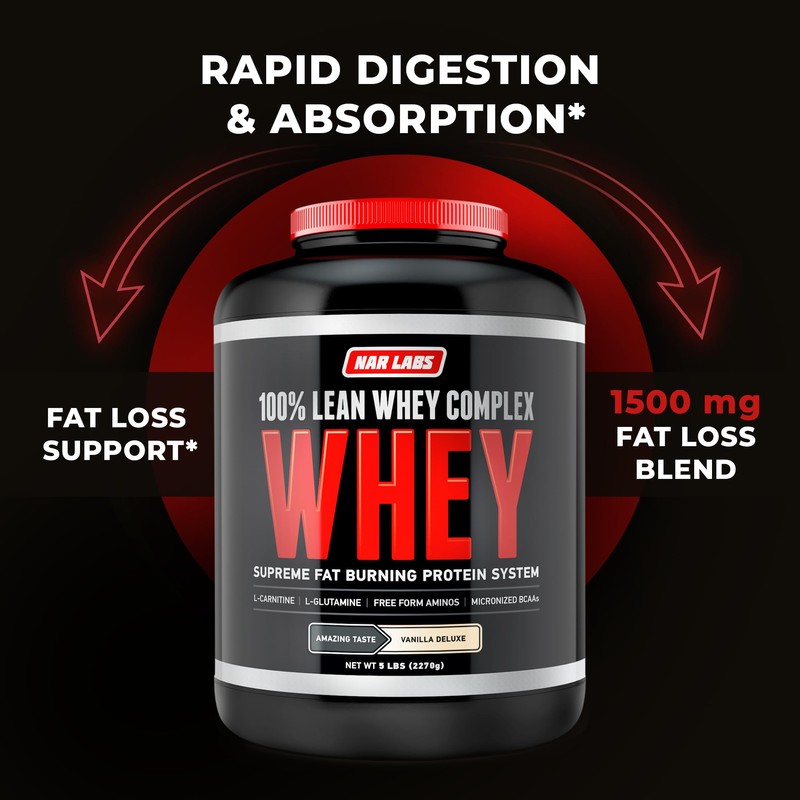NAR LABS 100% Lean Whey Complex 5lbs (Vanilla Deluxe)
