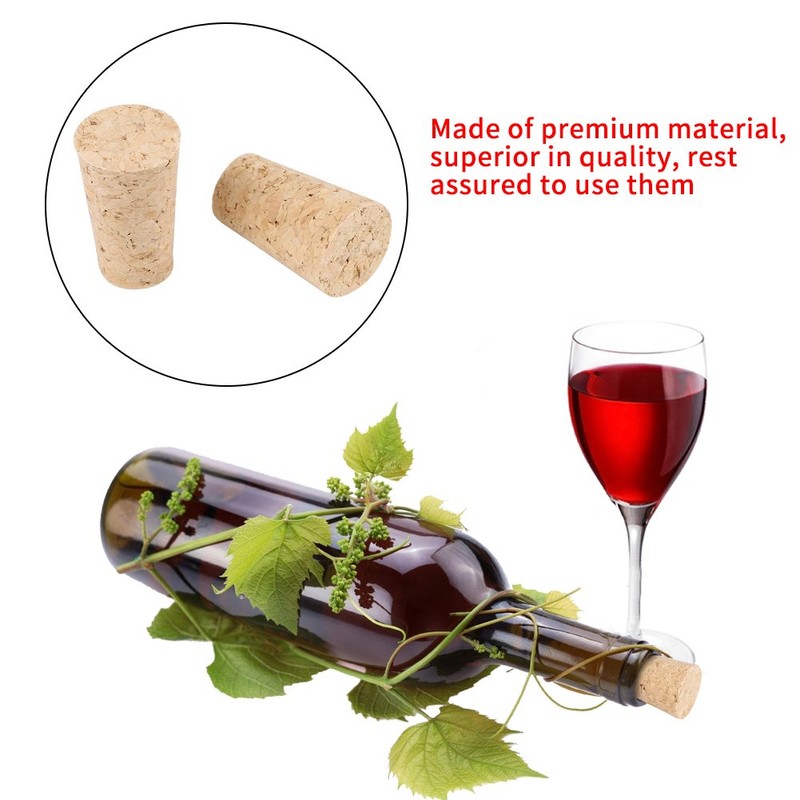 10 Piezas De Corcho Corcho Cónico Vino De Madera/Tapón De