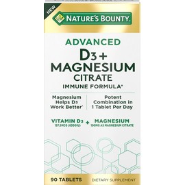 Nature’s Bounty Nature's Bounty Advanced D3 + Magnesium Citrate Immune Formula Tablets 90 EA