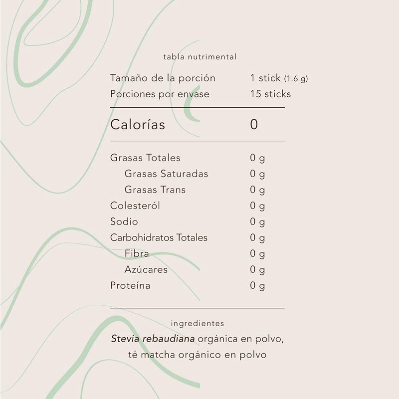 Té Matcha Orgánico en Sticks, 15 Sticks, Mayan Sweet