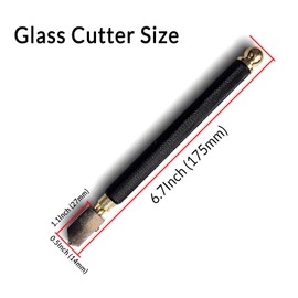 youkzuan Glass Cutter 2mm-20mm, Professional Carbide Tungsten Glass Cutters Tools, Brass Oil Fed Pencil Style Glass Cutting Tool for Tiles, Mosaic, Mirror