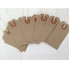 50 Large Brown/Buff (Manilla) Strung 134x67mm Tag/Tie On Luggage Craft