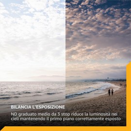NiSi JetMag Pro - Filtro ND graduato per mezzo magnetico FS GND8 (0.3-Stops9) da 82 mm (per l'uso con anello adattatore JetMag Pro 82MAG)
