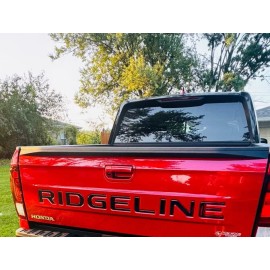 AUTOCARIMAGE RAISED TAILGATE LETTERS for RIDGELINE 2024 2025 GLOSSY BLACK