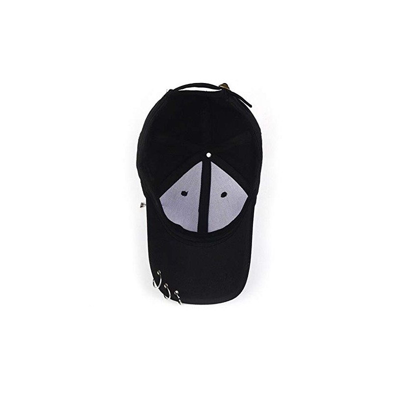 Gorra ajustada unisex negra, gorra K-pop, gorra de béisbol con