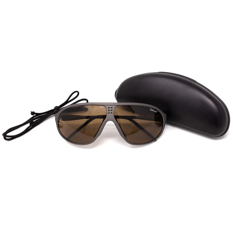 Genuine Swiss army suvasol sunglasses black with case military surplus