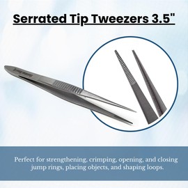 Set of 3 Jewelry Repair Kit for Necklace Bracelet, Lobster Clasps & Ring Closures DIY Pliers Tweezers Scissors Multipurpose Beading & Wire Bending Stainless Steel Tools (Young Set)