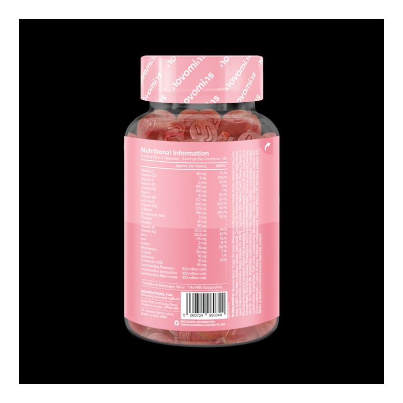Novomins Fertility Peach-Flavoured 60 Gummies