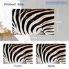 Batmerry Zebra Animal Black Linen Placemats Set of 8, Black
