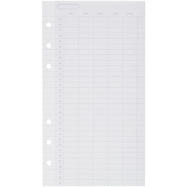 Filofax Personal Clipbook undated Year Planner Refill, Whites