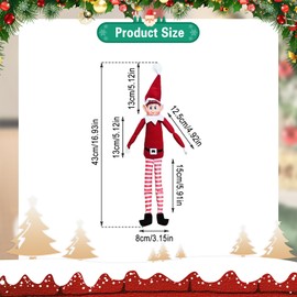 ACTOYS Cheeky Christmas Elf, Gnome Figure Doll Accessories, Small Elf, Christmas Gnome Figures, Cute Gnome Christmas, Cute Elves, Male Elf, Christmas Decoration 17.7 Inches