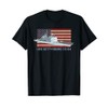USS Gettysburg CG-64 Ship Diagram American Flag T-Shirt for Women