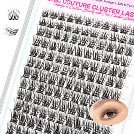 CALAILIS CDD09-MIX Individual Eyelashes, 132 Pieces, DIY Individual Eyelashes for Self-Application of Lash Extesnion at Home, 10-16 mm D Curl Cluster Individual Lashes