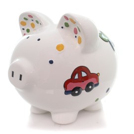 Child to Cherish Ceramic Piggy Bank for Boys, Train