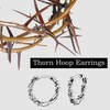 Thorn Barbed Wire Hoop Earrings for Women - 925 Sterling