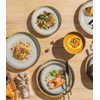 TheTerra Ceramic Dinnerware Set for 4, 12-Piece Plates and Bowls