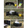 CAMPINGMOON Stove Windshield 5.5 inches High 10 Plates Aluminum w/Oxidation