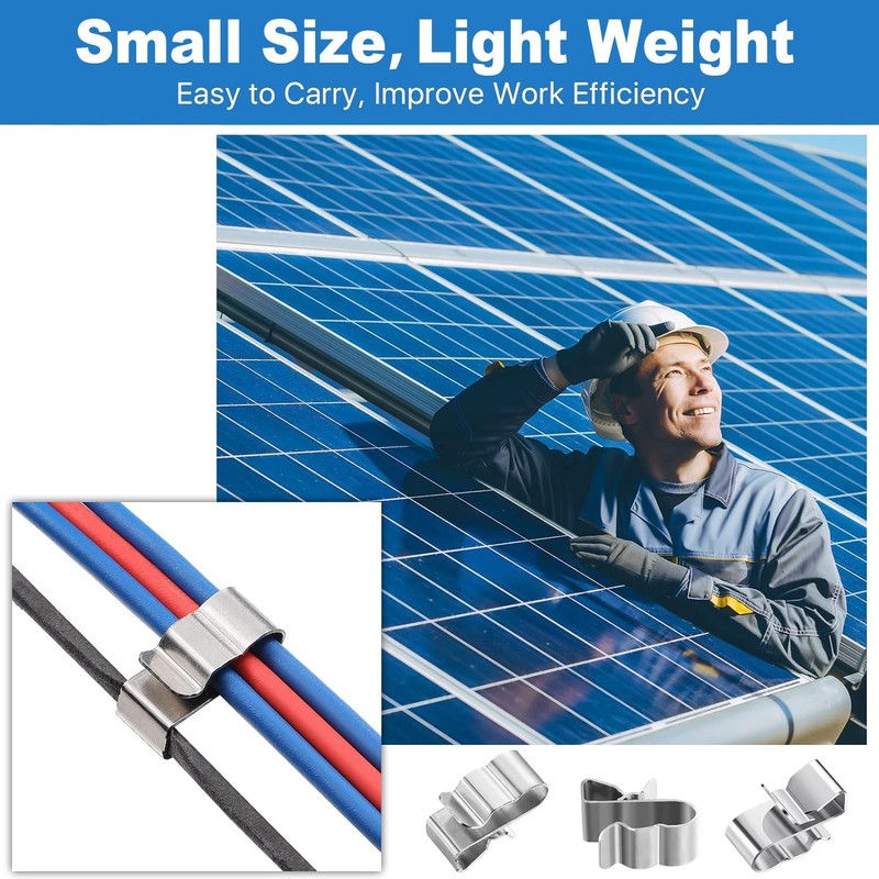 altivox 304 Stainless Steel Trailer Wire Clips 50 Pcs, Solar