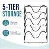 5-Tier Wall Mounted Pot Lid Organizer – Space-Saving Kitchen Storage