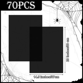 Bouiexye 70 Sheets Black Tissue Paper, 20 x 14.5 inches Multicolor Tissue Paper Bulk Gift Wrapping for DIY Art Craft Birthday Party Festival