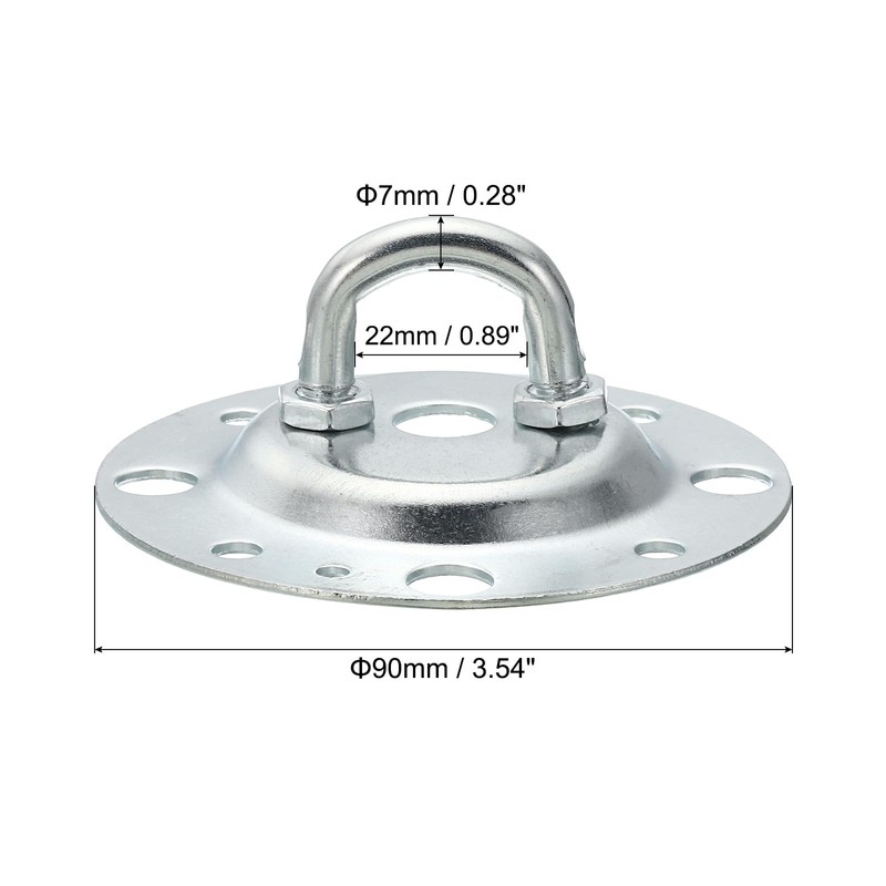 PATIKIL 176lbs 90mm Steel Ceiling Hooks, 2pcs Ceiling Fan Hook