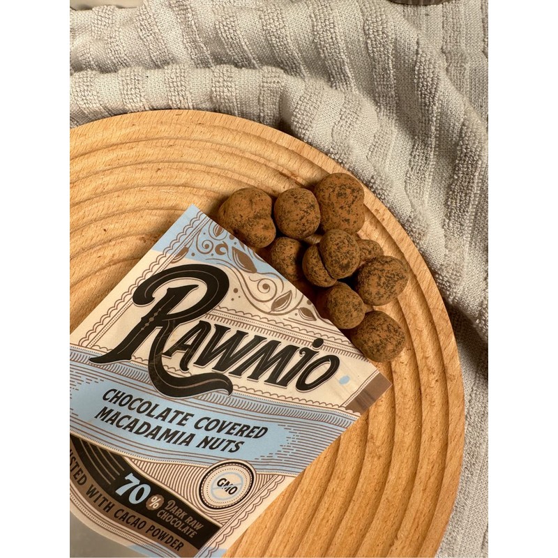 Rawmio Chocolate Covered Macadamia Nuts - Organic, Raw, Vegan, 70%