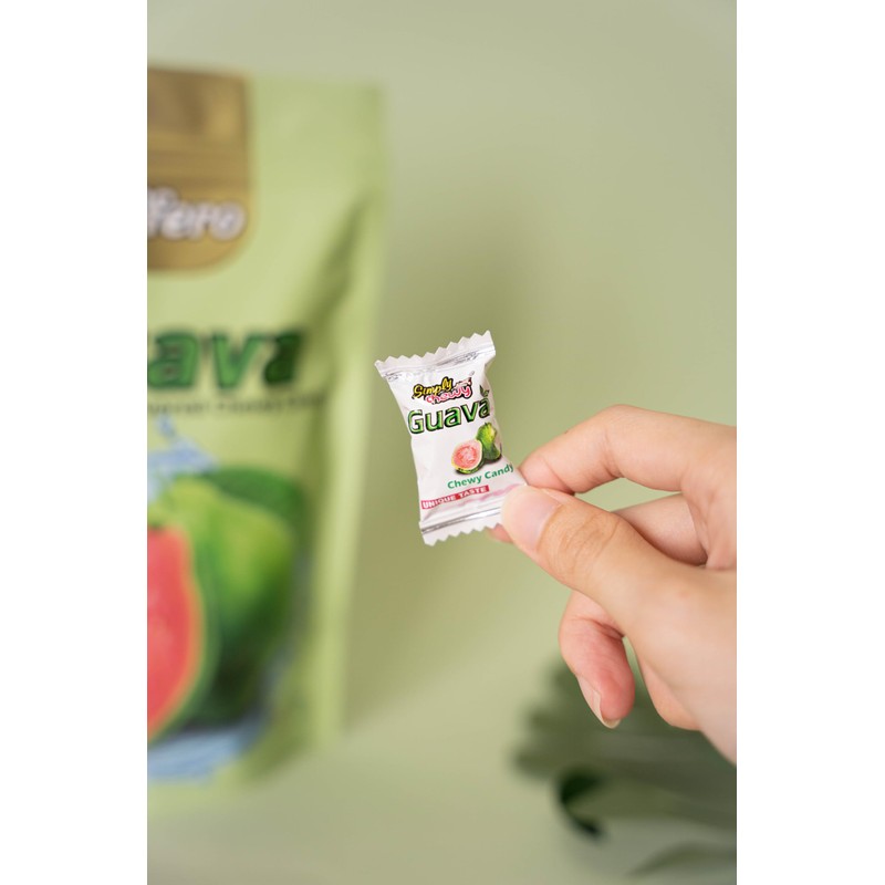 Veffero Simply Chewy guava flavored chewy candy,192g individually wrapped chewy