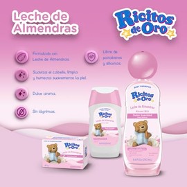 Ricitos de Oro - Crema Leche de Almendras, Suavidad en la Piel, 250 ml