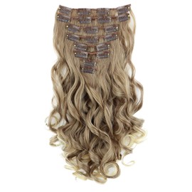 CAISHA XXL 15" 8 Pieces Set Clip In Extensions Hair Extension Hairpiece Voluminous Wavy Dark Blonde Mix CES119-1