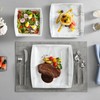 MALACASA Plates and Bowls Sets, 12-Piece Porcelain Dinnerware Sets for