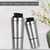 Protein Shaker Bottle with Scale Portable Stainless Steel Double Section