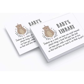 Inkdotpot 30 Bear Jungle Animals Baby Shower Book Request Cards Bring A Book Instead Of A Card Baby Shower Invitations Inserts Games