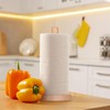 AIMALL Premium Beech Wood Roll Holder, 12.4-Inch Tall Kitchen Paper