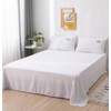Super single white flat sheet bed cover hotel style Queen Super Single